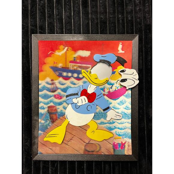 Lot of 2 Vintage 1964 Magnetic Puzzles "DONALD DUCK" #961 Hey Diddle Diddle - Picture 2 of 4
